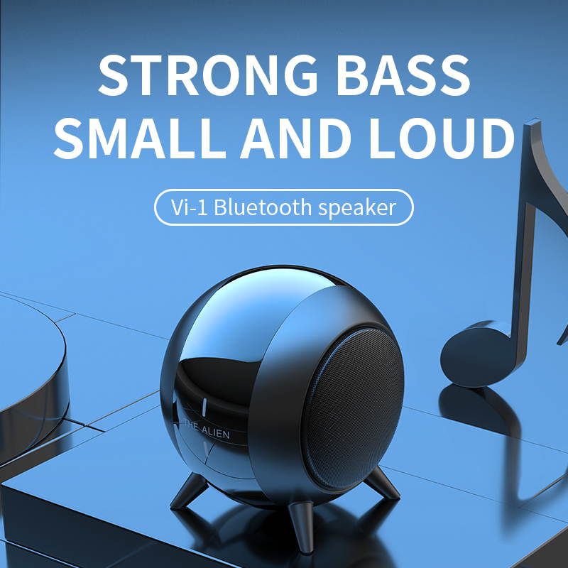 Mini Metal Wireless Bluetooth Speaker, TWS Interconnection Card Subwoofer HIFI Stereo Surround