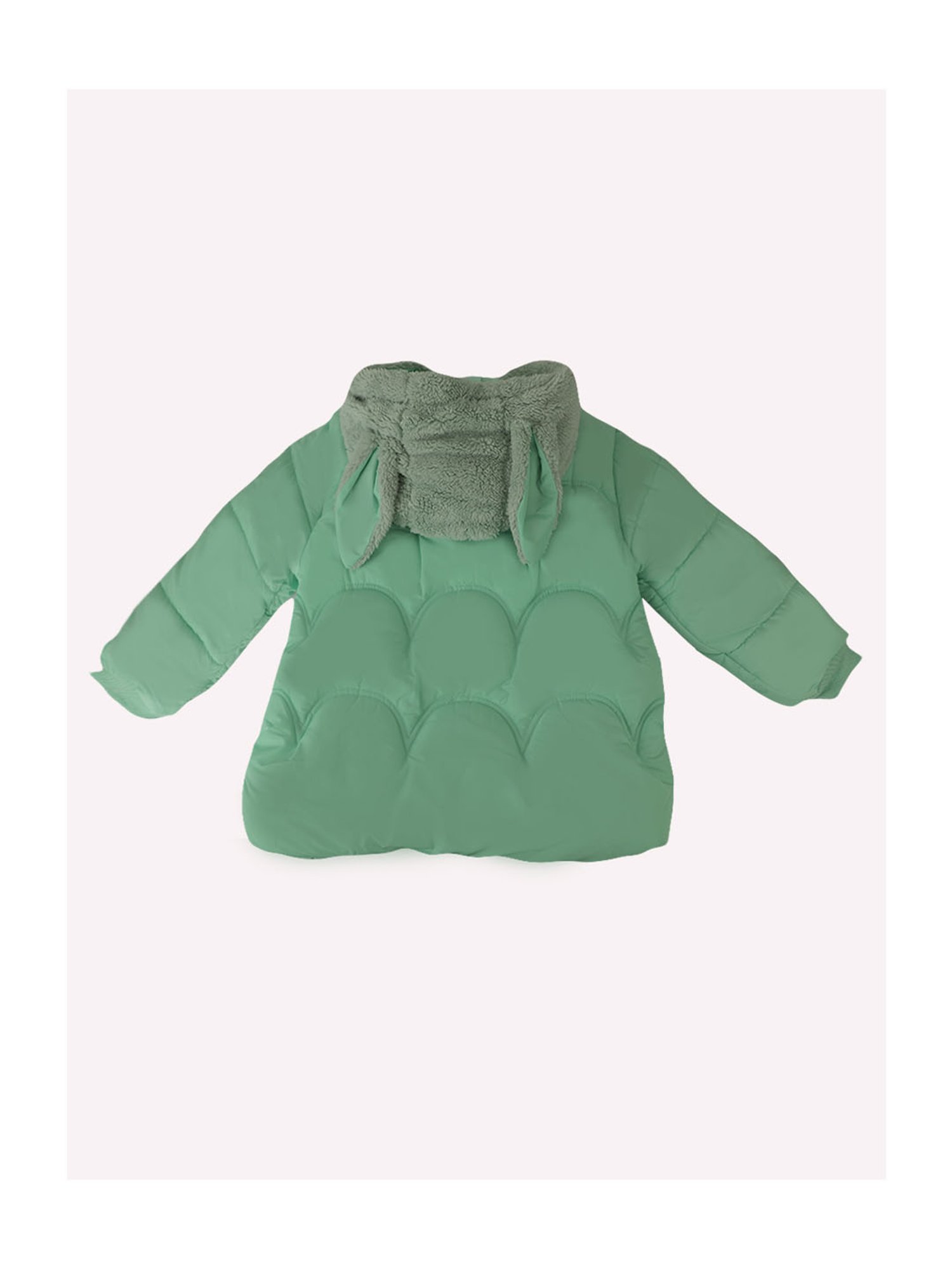 Passion Petals Kids Green Quilted Jacket