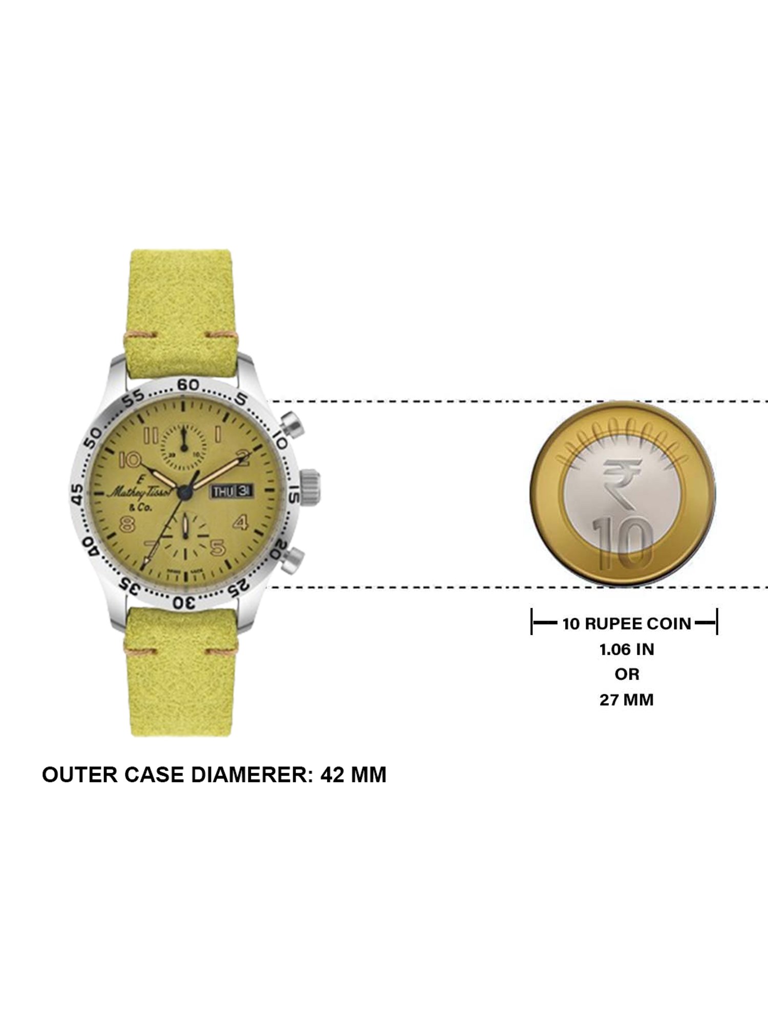 Mathey Tissot H1821CHTLV Type 21 Automatic Chronograph Watch for Men