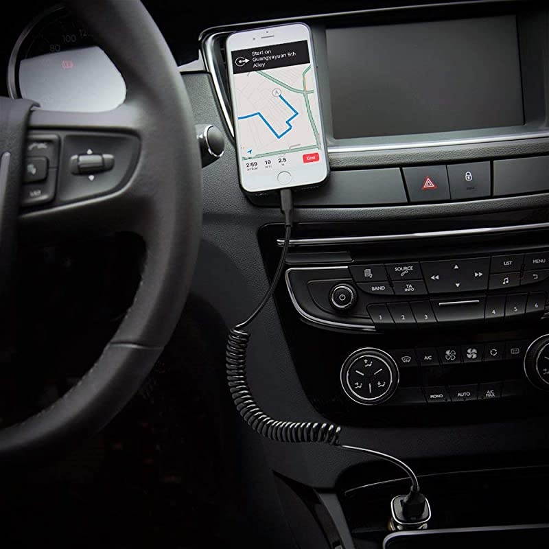 Coiled Lightning Cable for iPh2 Pack MFi Certified Coil Car Charger Cable Compatible with iPh11XSXS MaxXRX88 Plus77 Plus6s6s Plus66 PlusSE5s5c5iPadiPod Black