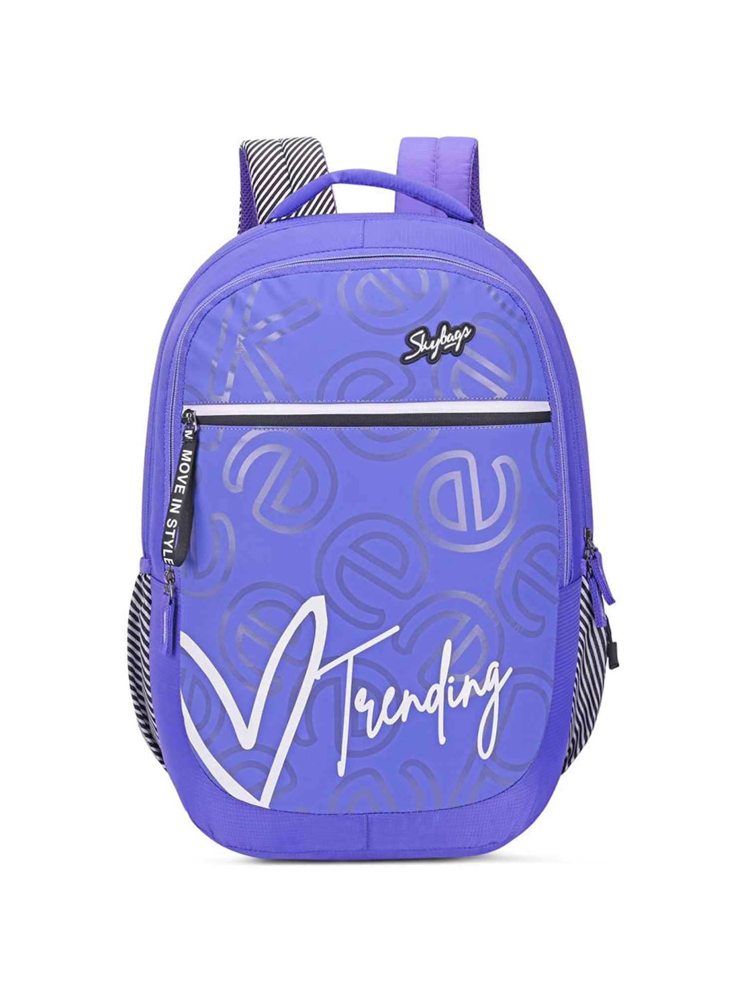 Skybags Klan 01 Purple Polyester Printed Backpack - 32 Ltrs