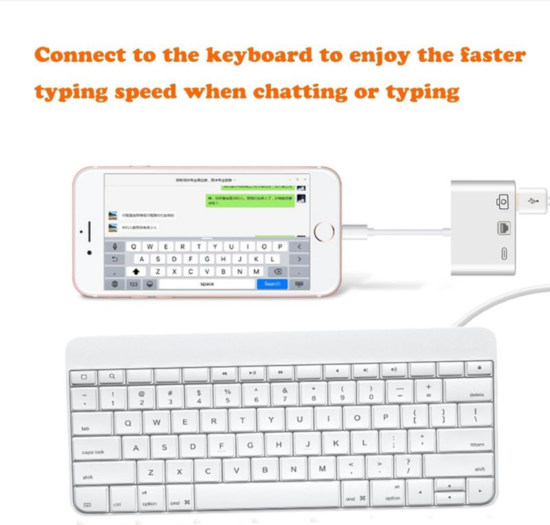 8 Pin to RJ45 Ethernet LAN Wired Network Adapter Compatible with iPhone iPad iPod Running iOS 13,Works with Mouses Keyboards Hubs U-Disks (White)