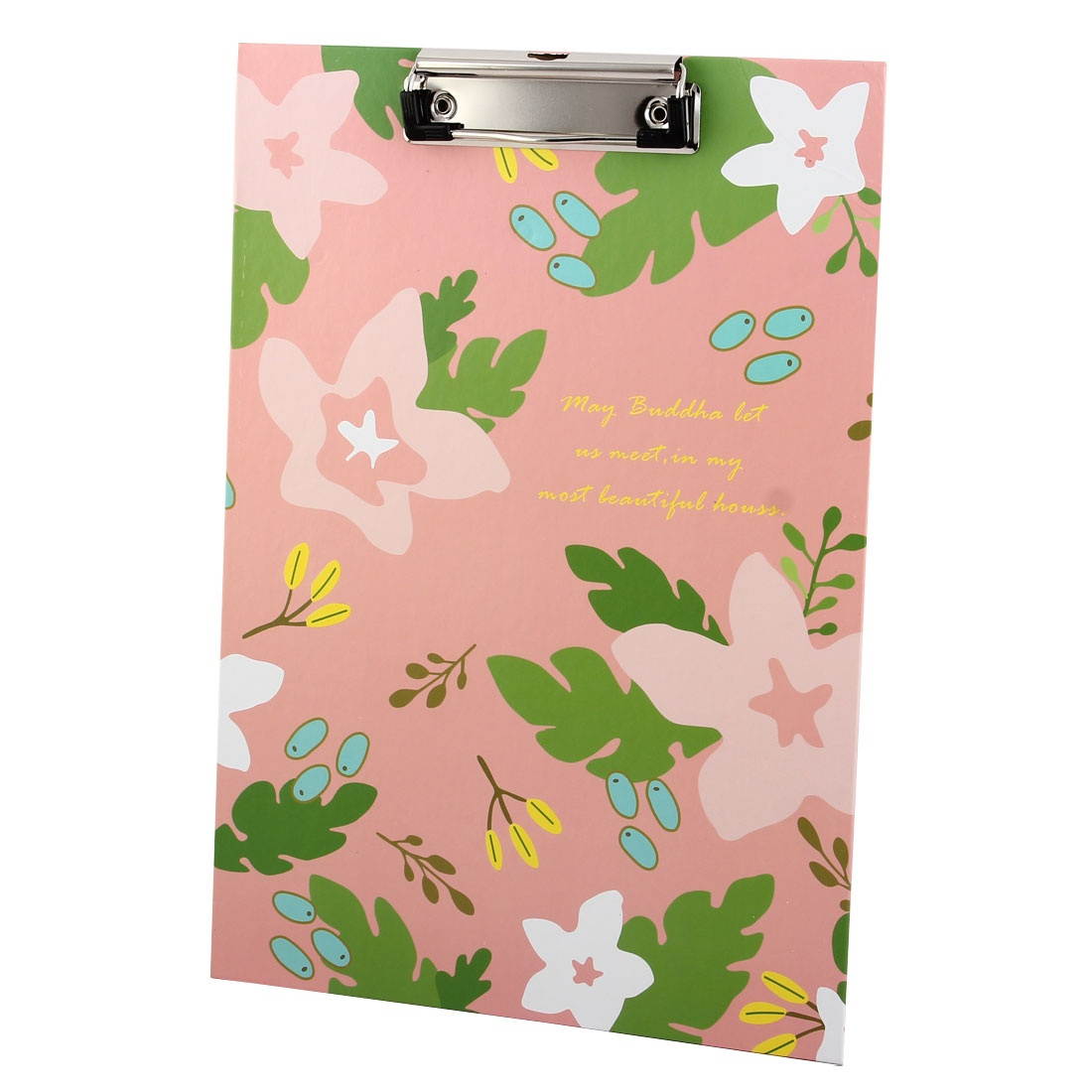 Office School Wooden Plant Pattern Clipboard Hardback File Clip Board Filing