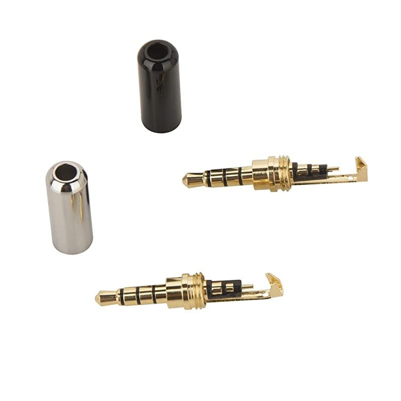 4 Pole 35mm Male Repair Headphone Jack Plug Metal Audio Soldering amp Spring Tool Kits