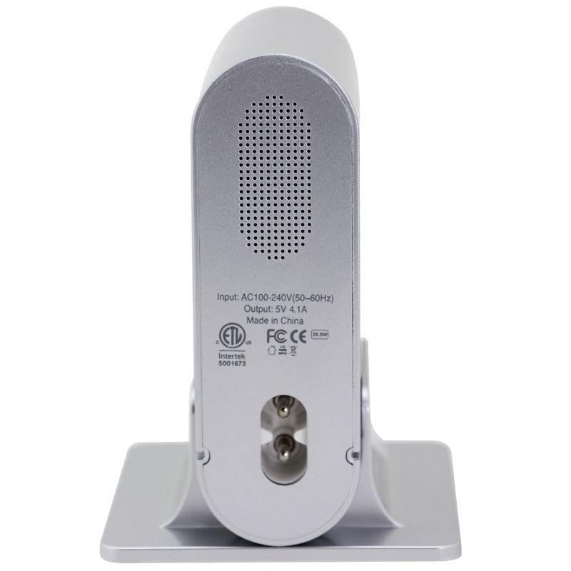 Trexonic 7.1 Amps 5 Port Universal USB Compact Charging Station in Silver Finish