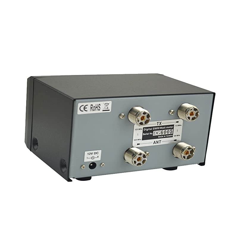 DG-503 Digital LCD 3.5" SWR/Watt Meter HF 1.6-60MHz & VHF/UHF 125-525MHz 1-200W for Two-Way Radio