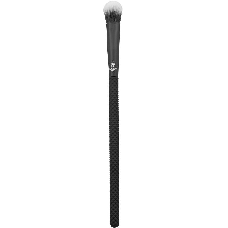 MODA Brush Pro 7pc Beautiful Eyes Black Tavel Sized Makeup Brush Set with Travel Flip Case, Includes - Angle Shader, Crease/Smudge, Eye Shader, Smoky Eye and Brushes