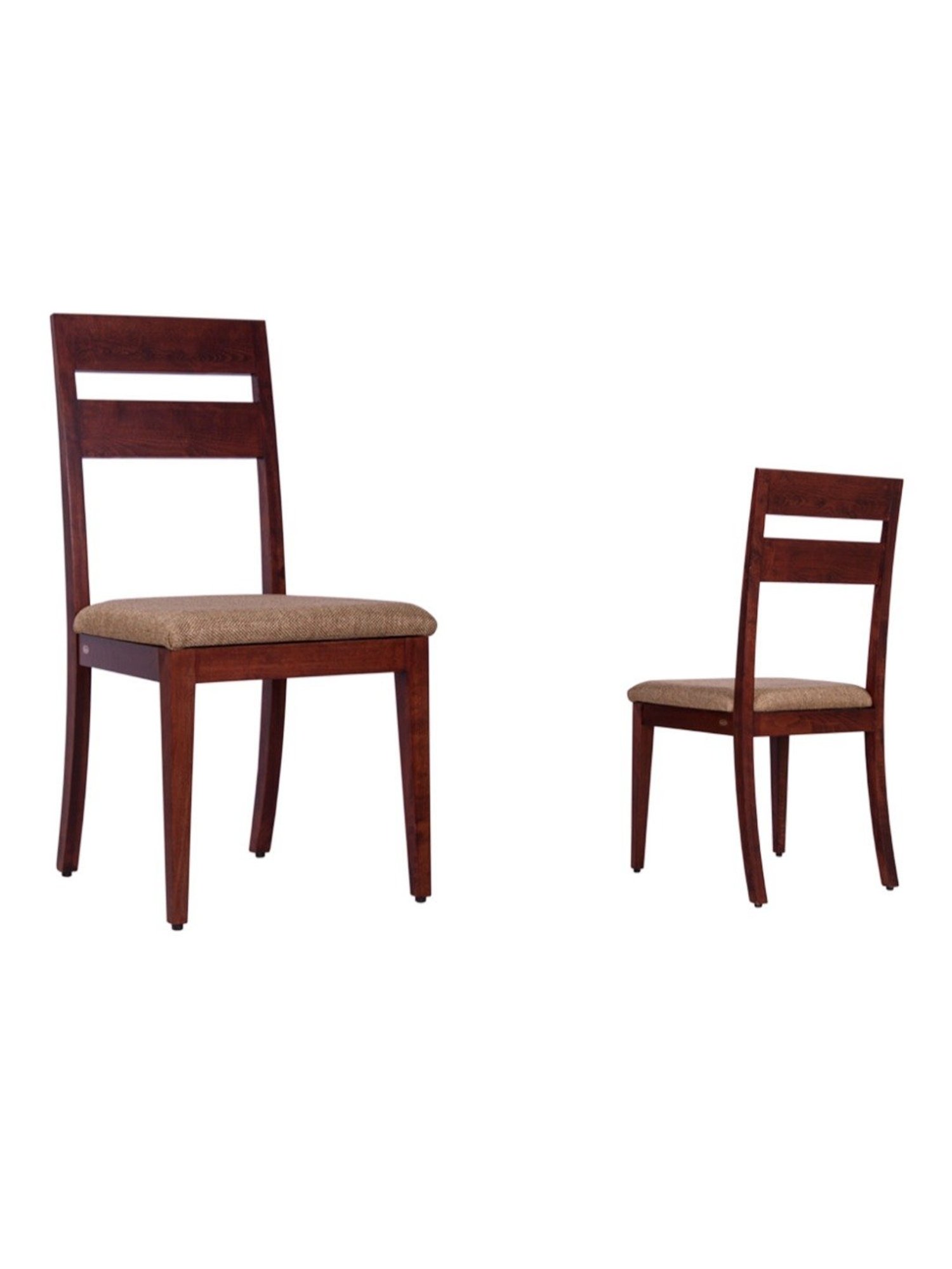 Durian Pearl Buff Beige Solid Wood & Fabric Dining Chair