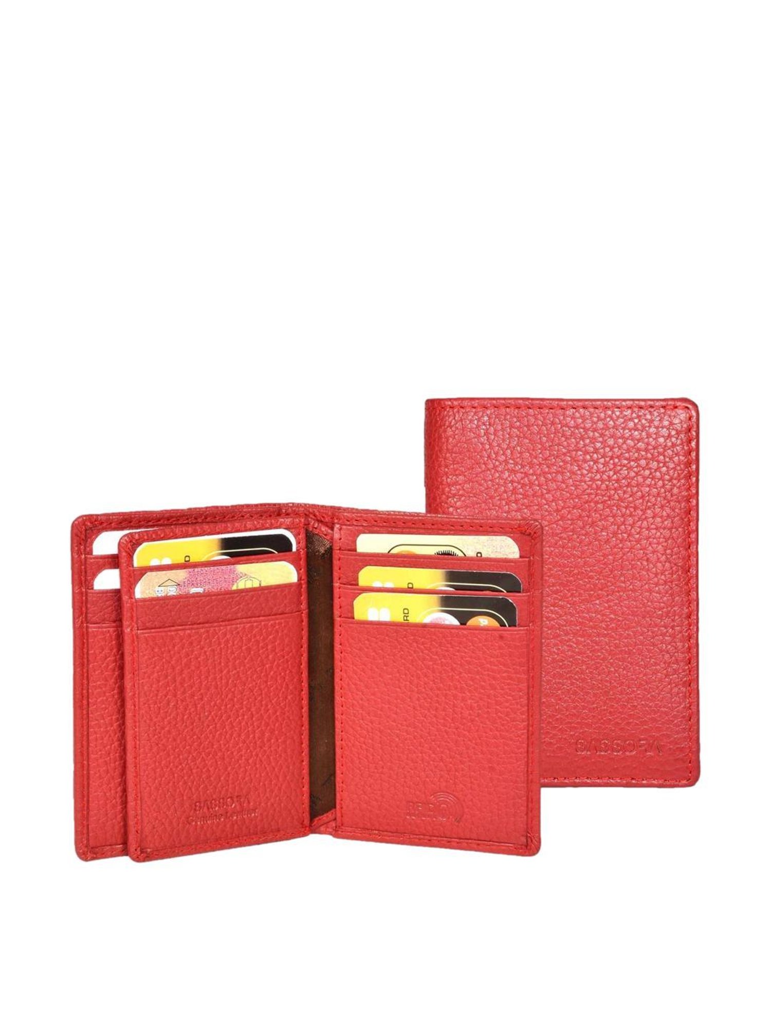 SASSORA Red & Black Solid Wallet, Keychain & Pencase Combo Set