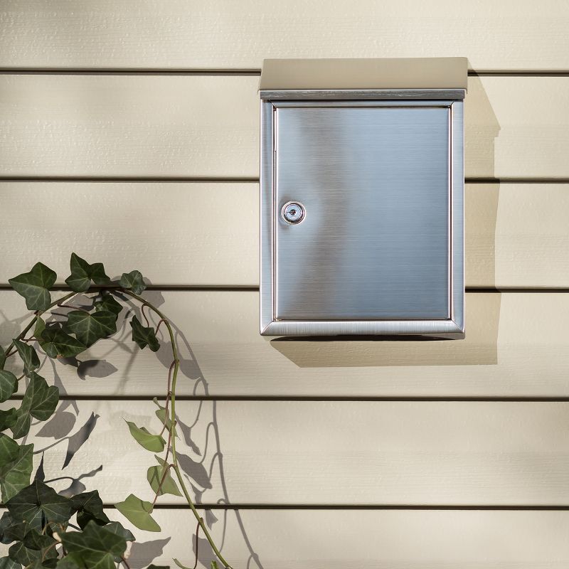 Gibraltar Mailboxes Ashley Wall Mount Mailbox Stainless Steel