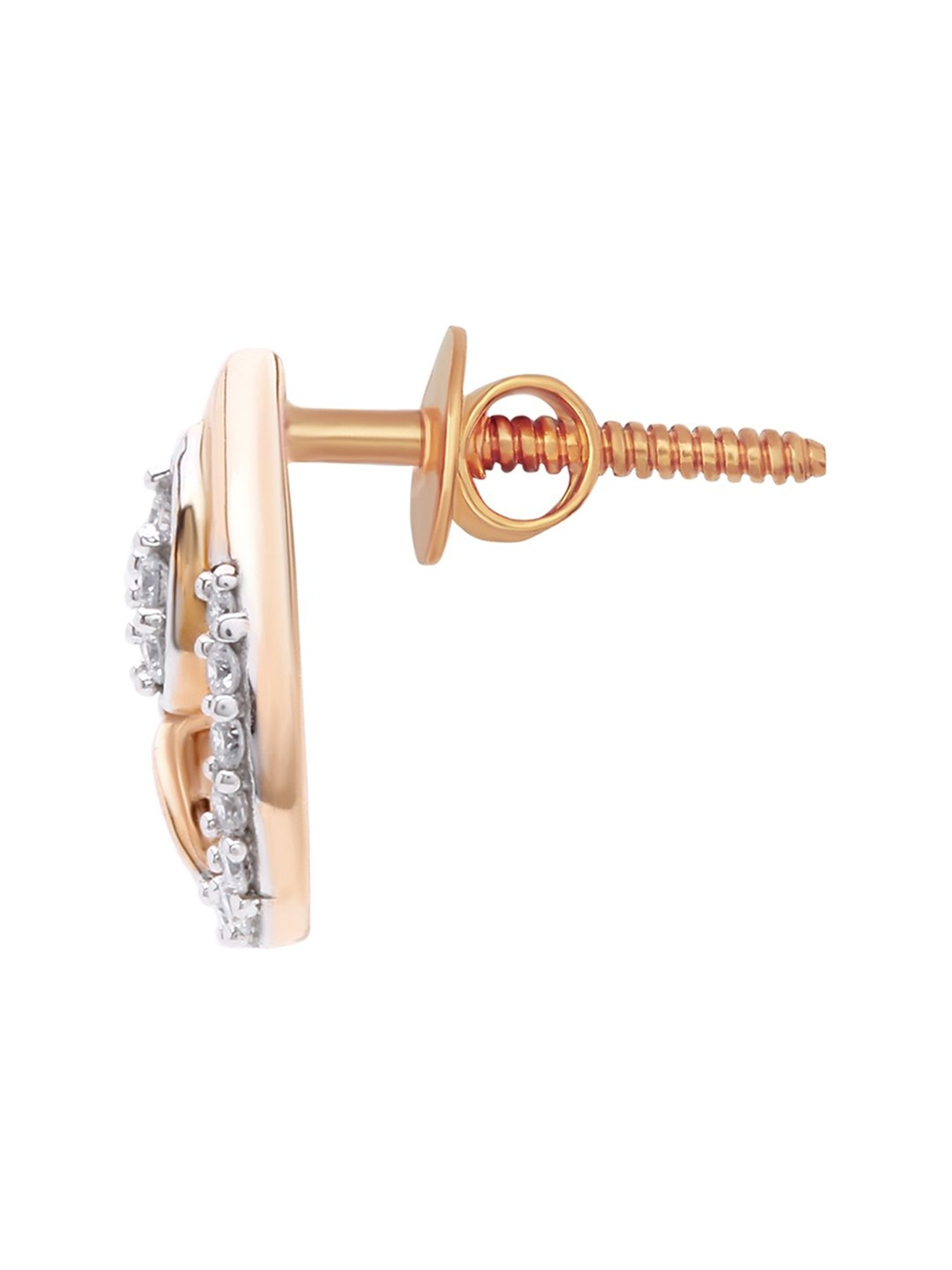 Waman Hari Pethe Jewellers 18k Rose Gold & Diamond Earrings for Women