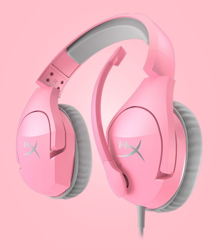 HyperX Cloud Stinger Head-mounted Gaming Headset with Noise Reduction Microphone for PC Game Console Cellphone Pink