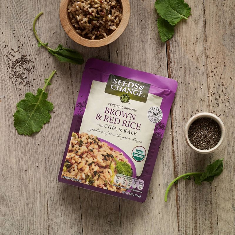Seeds of Change Organic Brown & Red Rice with Chia & Kale - 8.5oz