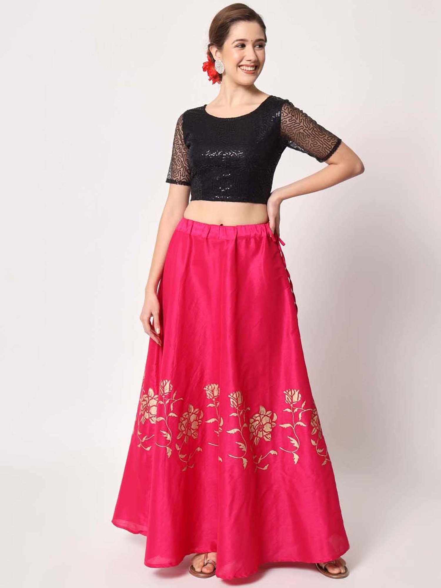 studiorasa Black Embellished Blouse