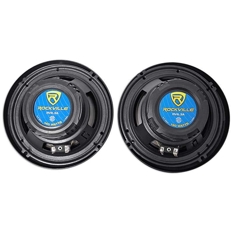 Pair  RV6.3A 6.5" 3-Way Car Speakers 750 Watts/140 Watts RMS CEA Rated