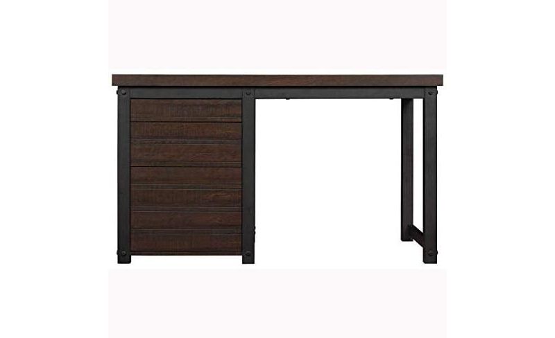 Twin Star Home Uptown Loft Command Central Desk with Drawers - Saw Cut Espresso
