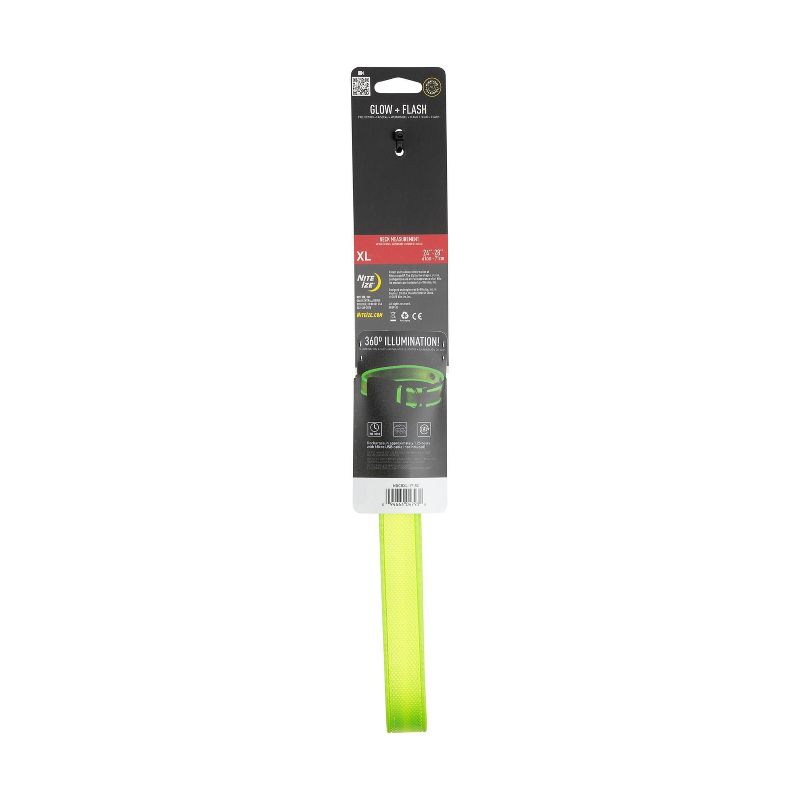 Nite Ize Nite Dog Rechargeable LED Dog Collar - XL - Lime/Green