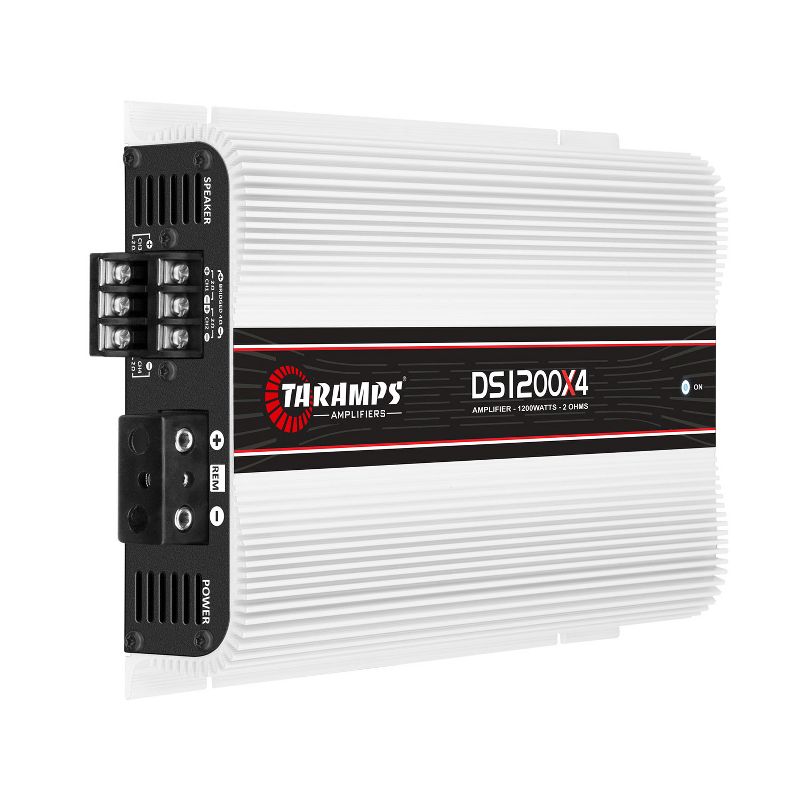 Taramps 900794 DS 1200X4 Class D 1200 Watt RMS 2 Ohms Automotive Car Audio Sound Systems 4 Channel Amplifier with Output Overload Protection (2 Pack)