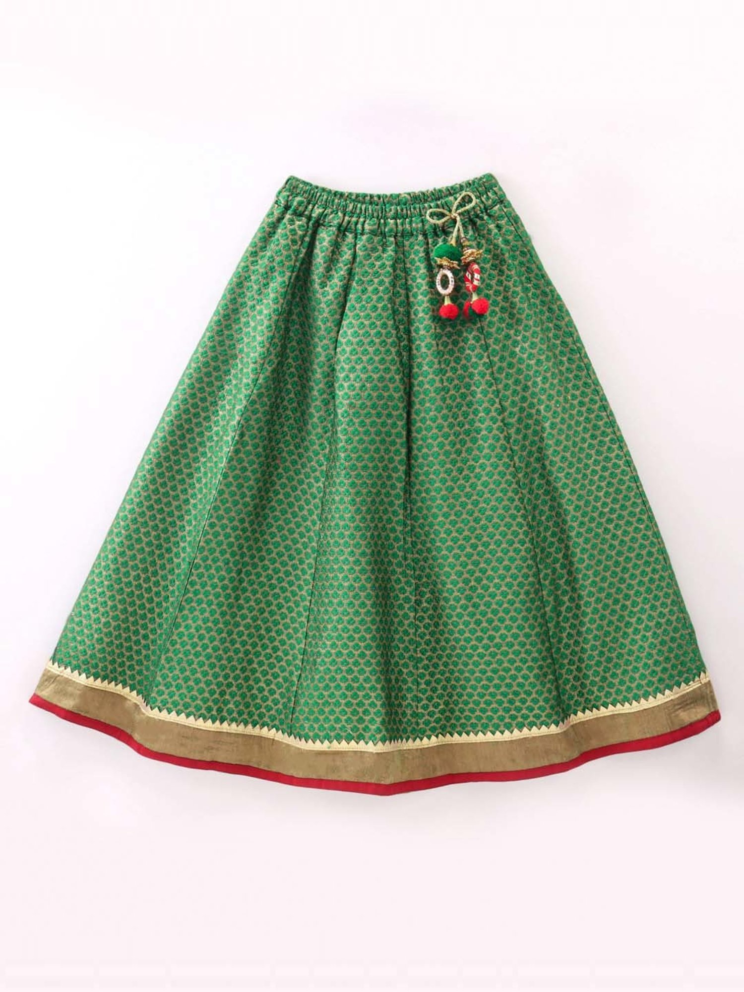 TWISHA Kids Red & Green Printed Top Set