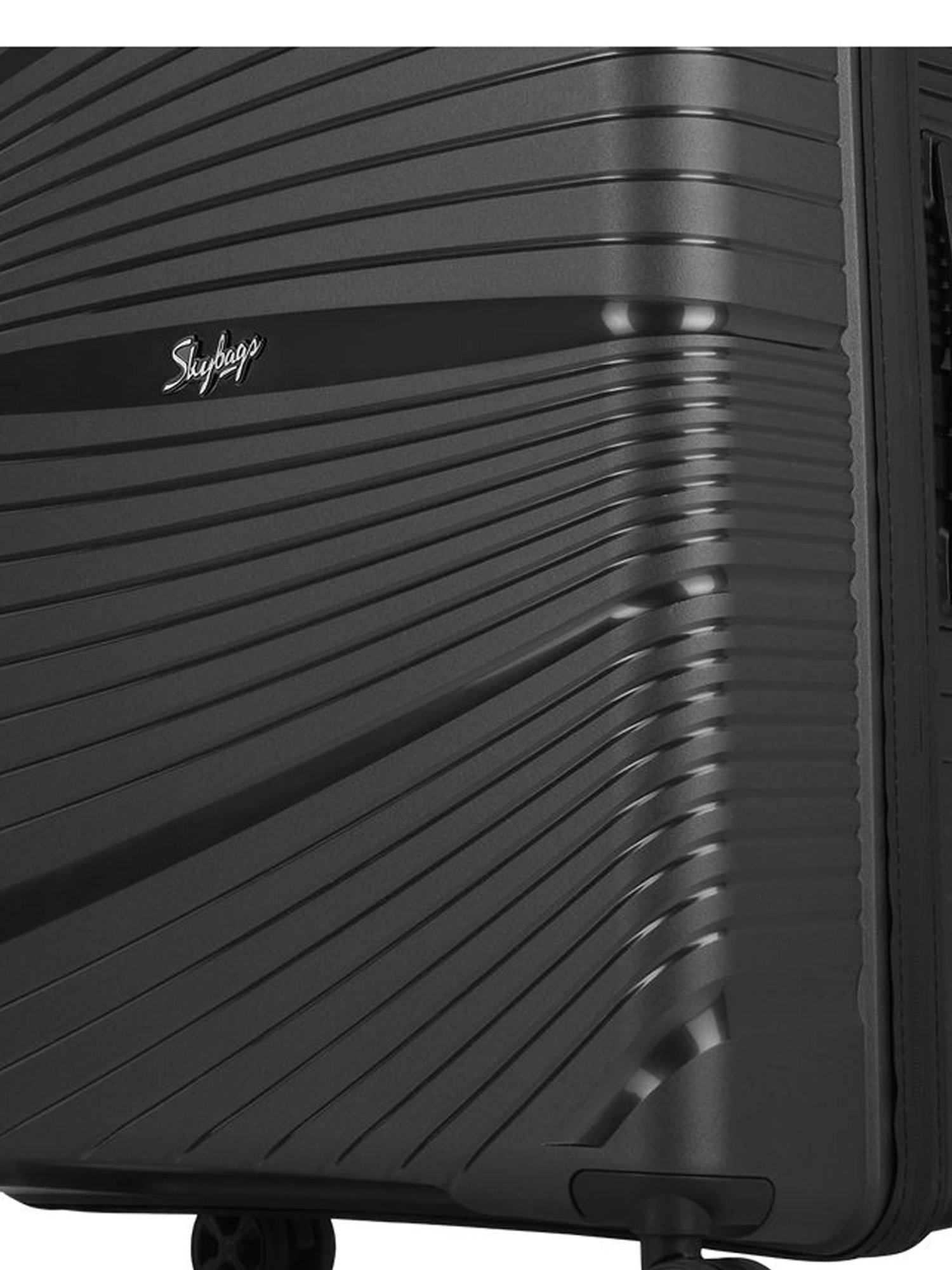 Skybags SKYLITE Black 8 Wheels Hard Cabin Trolley Bag 51