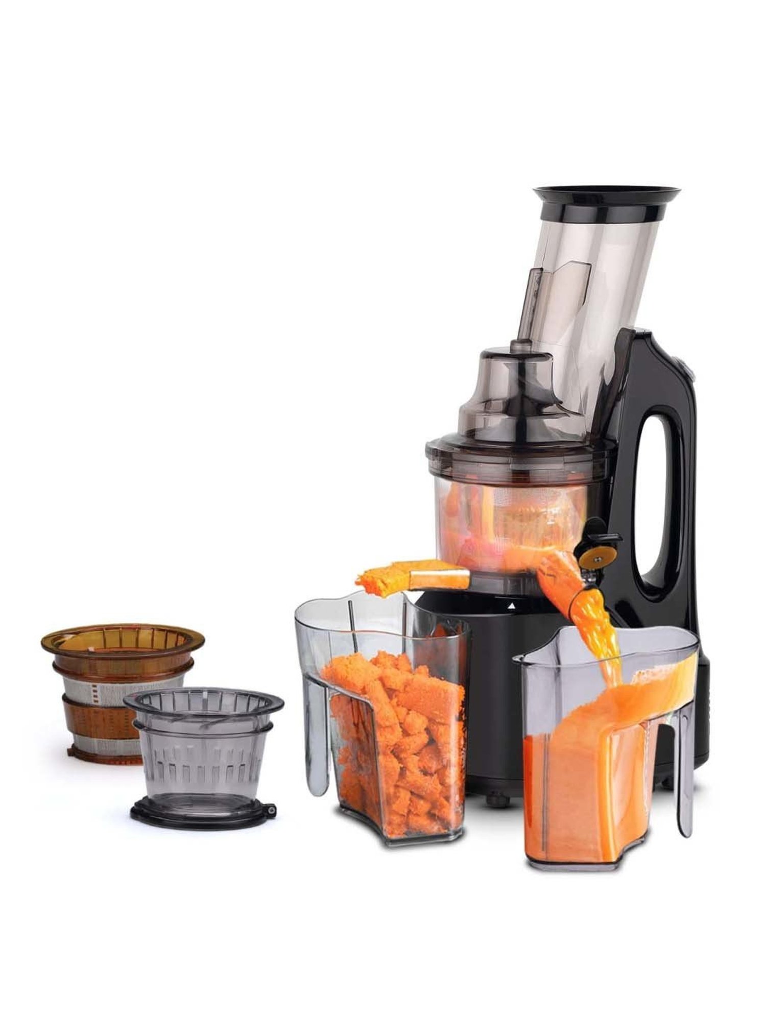 Agaro Royal 240W Slow Juicer with 3 Strainers (Black)