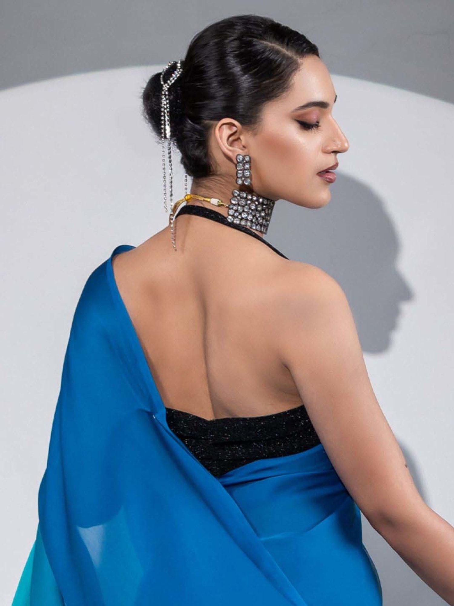 Swtantra Black Plain Readymade Blouse