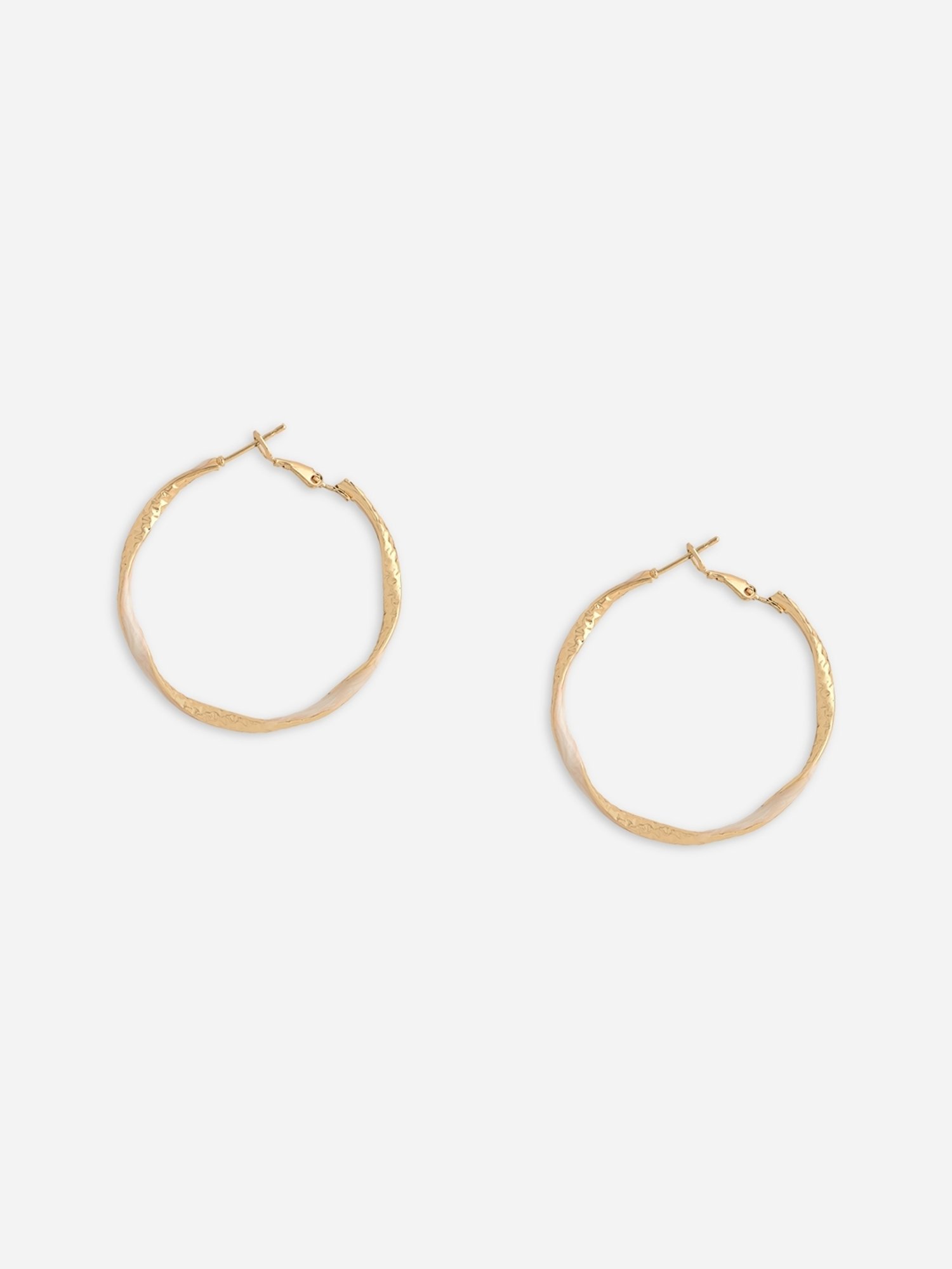 ToniQ Gold Korean Circular Hoop Earrings for Women