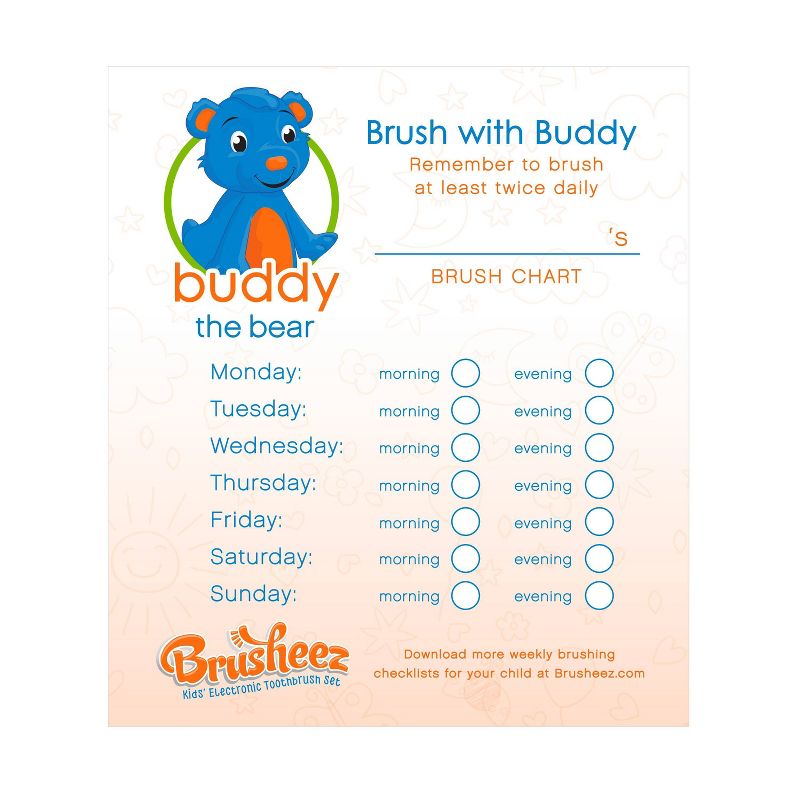 Brusheez Buddy the Bear Children's Electric Kids Toothbrush Set
