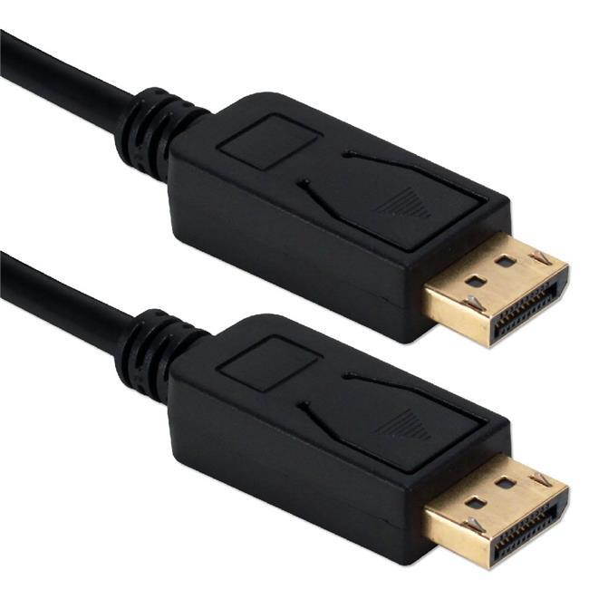 QVS DP8-03 3 ft. DisplayPort 1.4 Ultra HD 8K Black Cable with Latches