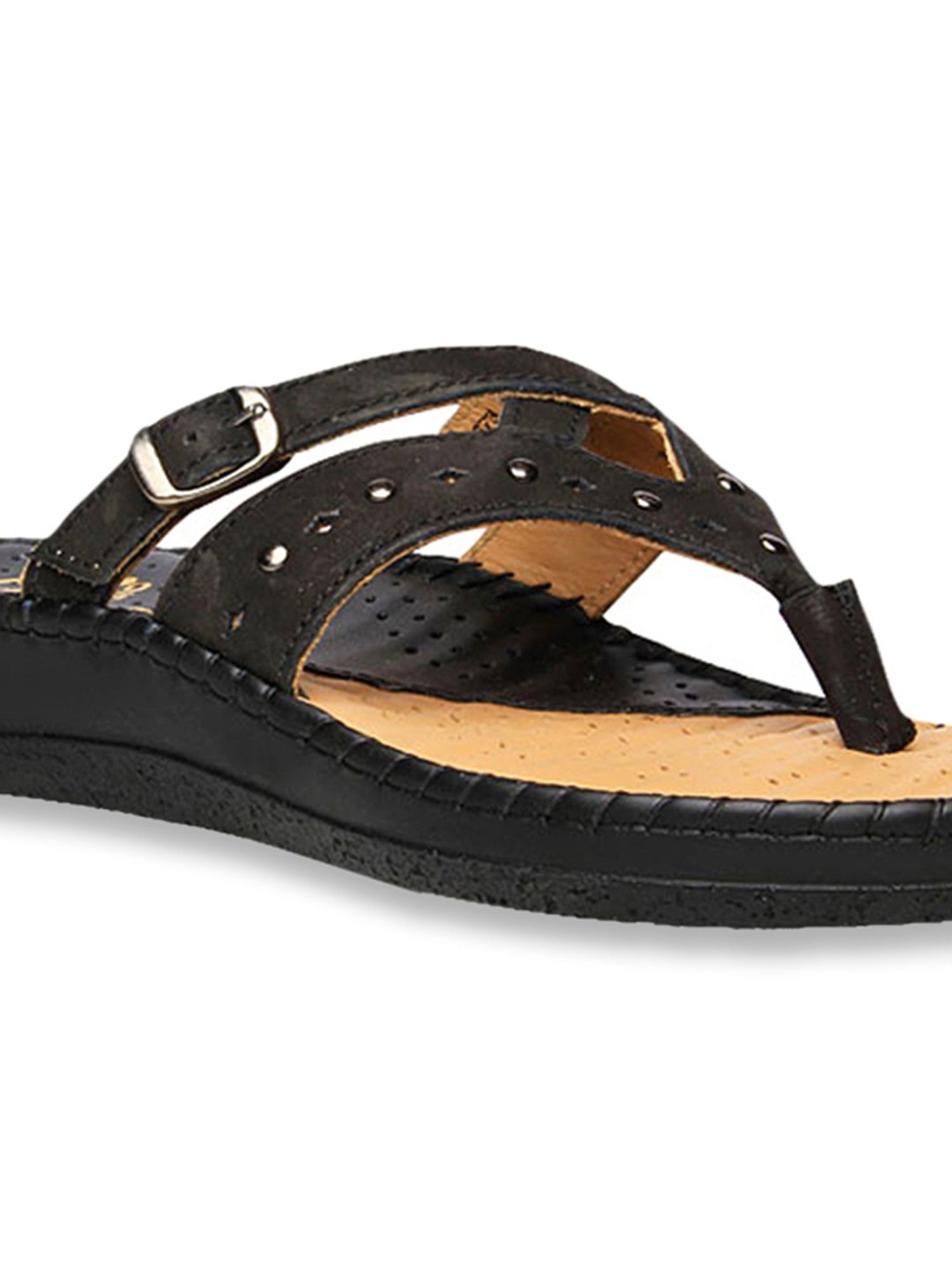 Scholl by Bata Women's Black Thong Sandals