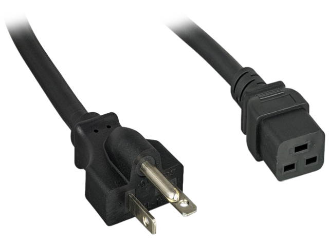 Nippon Labs 12 AWG AC Power Cord NEMA 6-20P to C19, SJT, 20A/250V, NEMA 6-20P to IEC-60320-C19, Black 3 ft. Power Cable