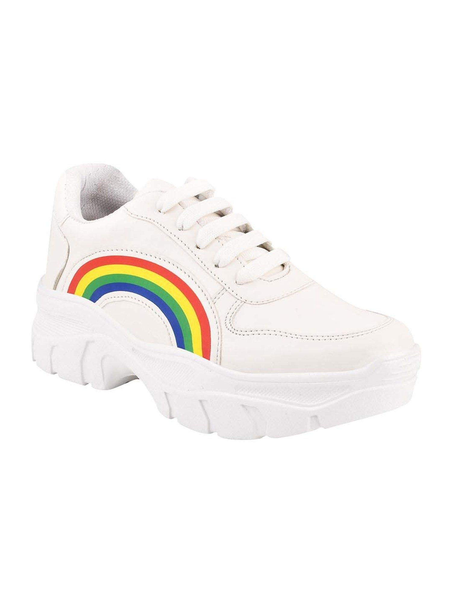 Shoetopia Kids White Casual Sneakers