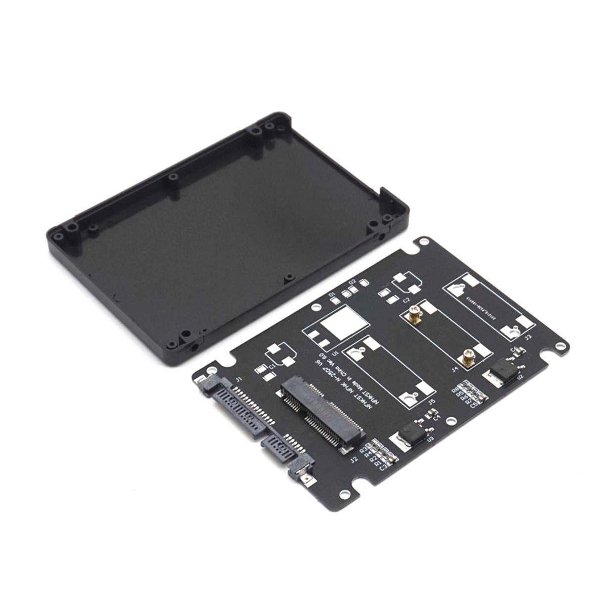 Weastlinks mSATA to SATA SSD Enclosure mSATA to 2.5 SATA Adapter Solid State Drives SSD Hard Drive Converter to SATA 3.0 Card with Case Box