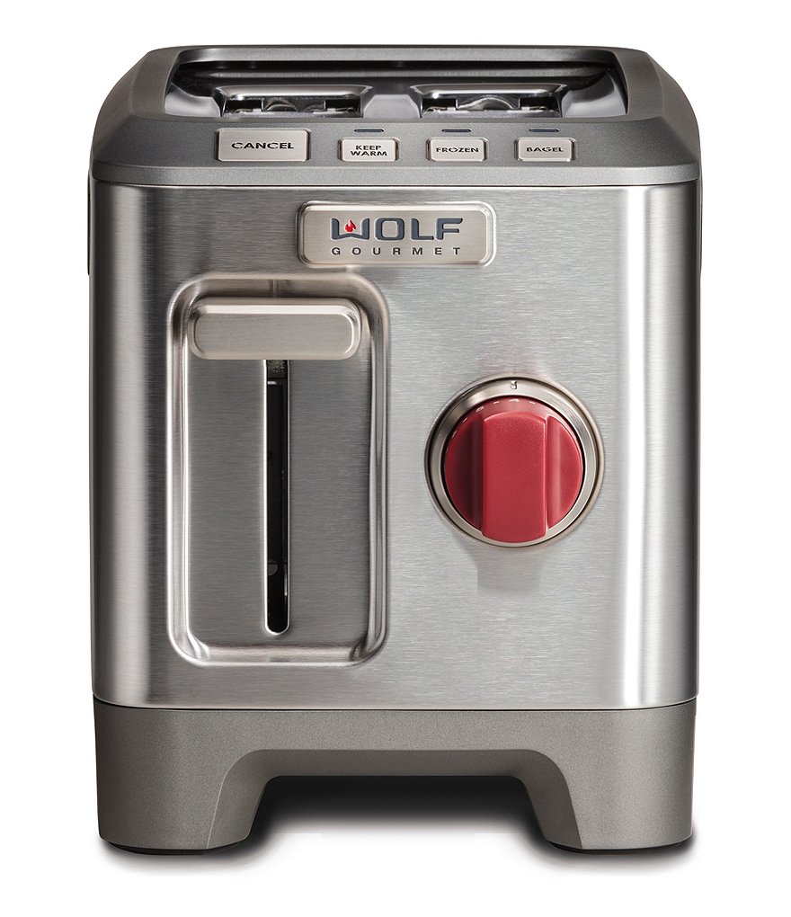 Wolf Gourmet 2-slice Toaster With Red Knob