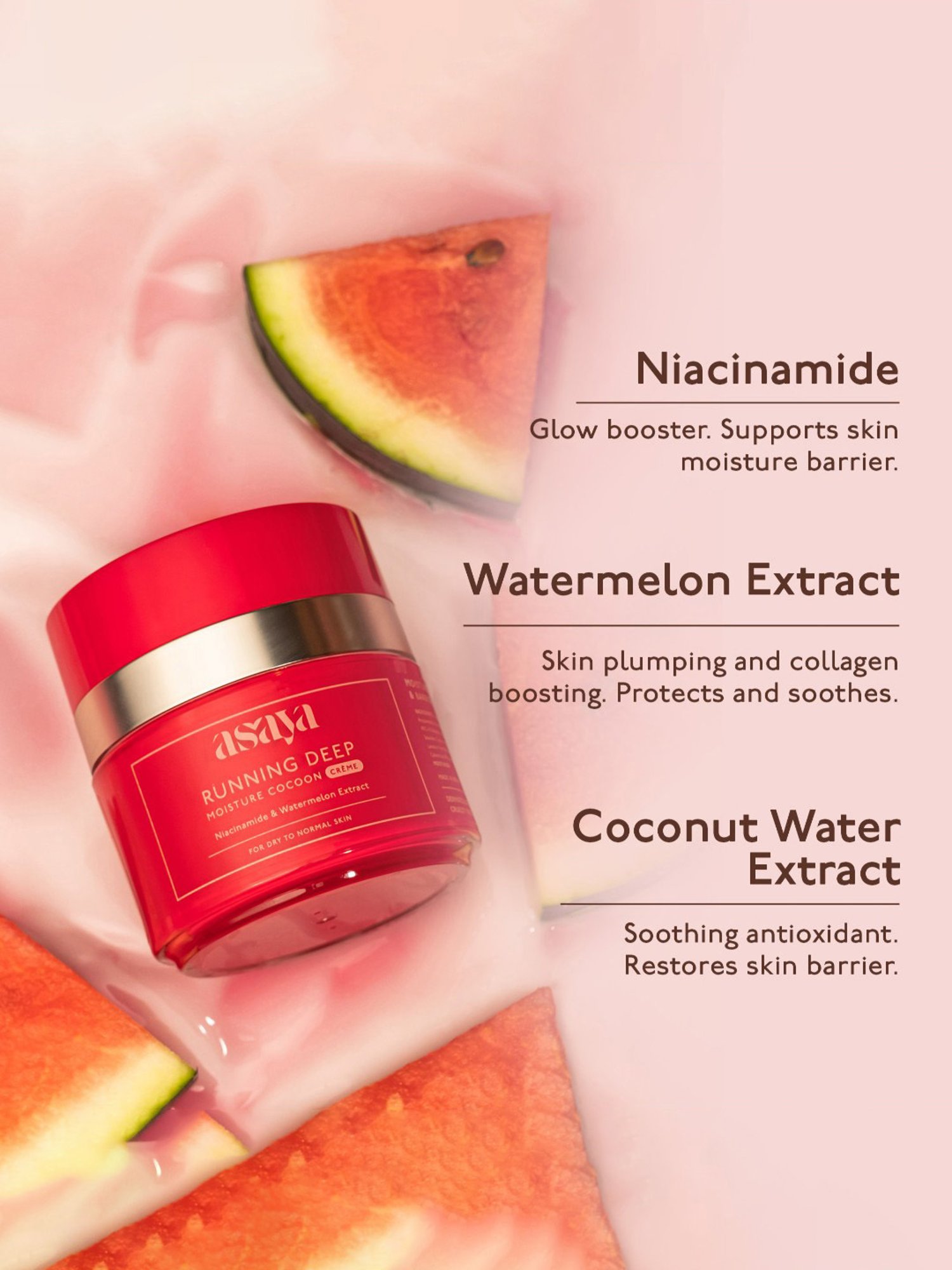 Asaya Moisture Cocoon Creme, Bath and Shower Oil & Lush Hand Cream Trio