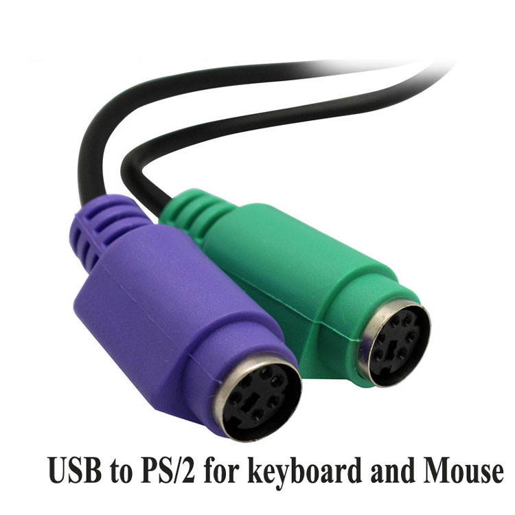 DTECH USB to PS2 PS/2 Cable Adapter Converter keyboard Mouse, USB switch PS / 2 mouse and keyboard adapter cable adapter cable adaptor cable scanner 0.65ft/0.2m DT-5012