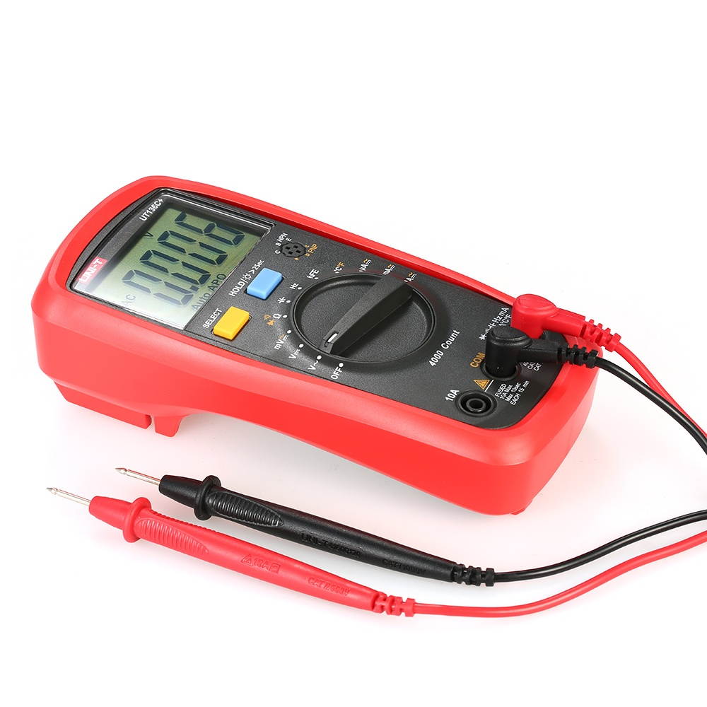 UNI-T UT136C+ LCD Digital Multimeter DC/AC Voltage Current Meter Capacitance Resistance Diode Tester Voltmeter Ammeter