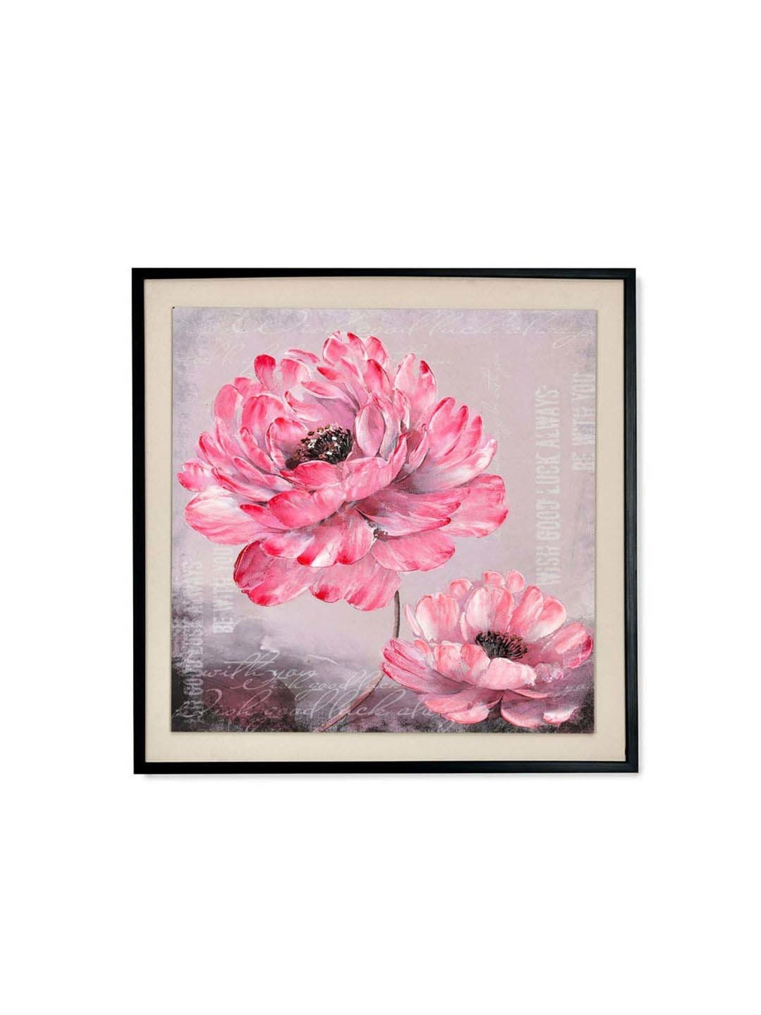 @home Pink Canvas Flower Wall Painting