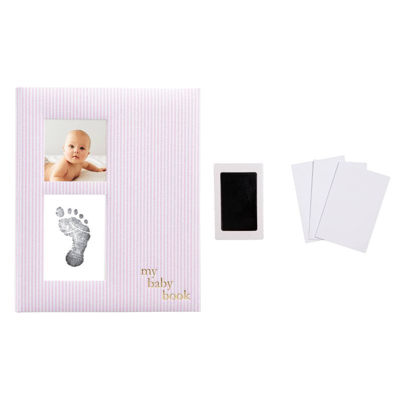 Pearhead Pink Striped Babybook