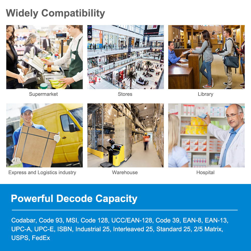 Plugadget Portable Bluetooth CCD Barcode Scanner Bar Code Reader for Android and ios iphone