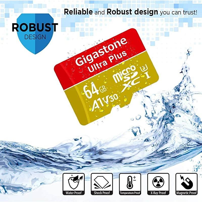 64GB Micro SD Card 4K Video Recording 4K Game Pro Nintendo Switch Compatible RW up to 9535 MBs Micro SDXC UHSI A1 V30 Class 10