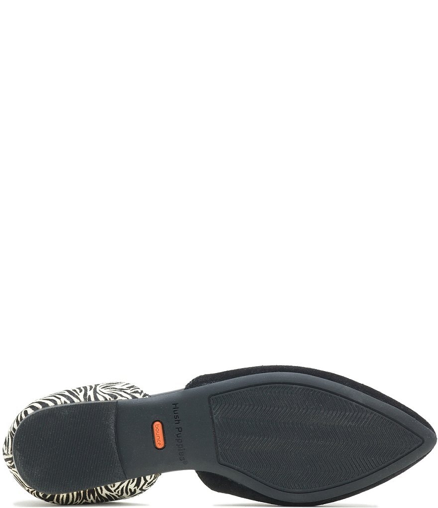 Hush Puppies Sadie d'Orsay Zebra Print Faux Calf Hair Suede Flats