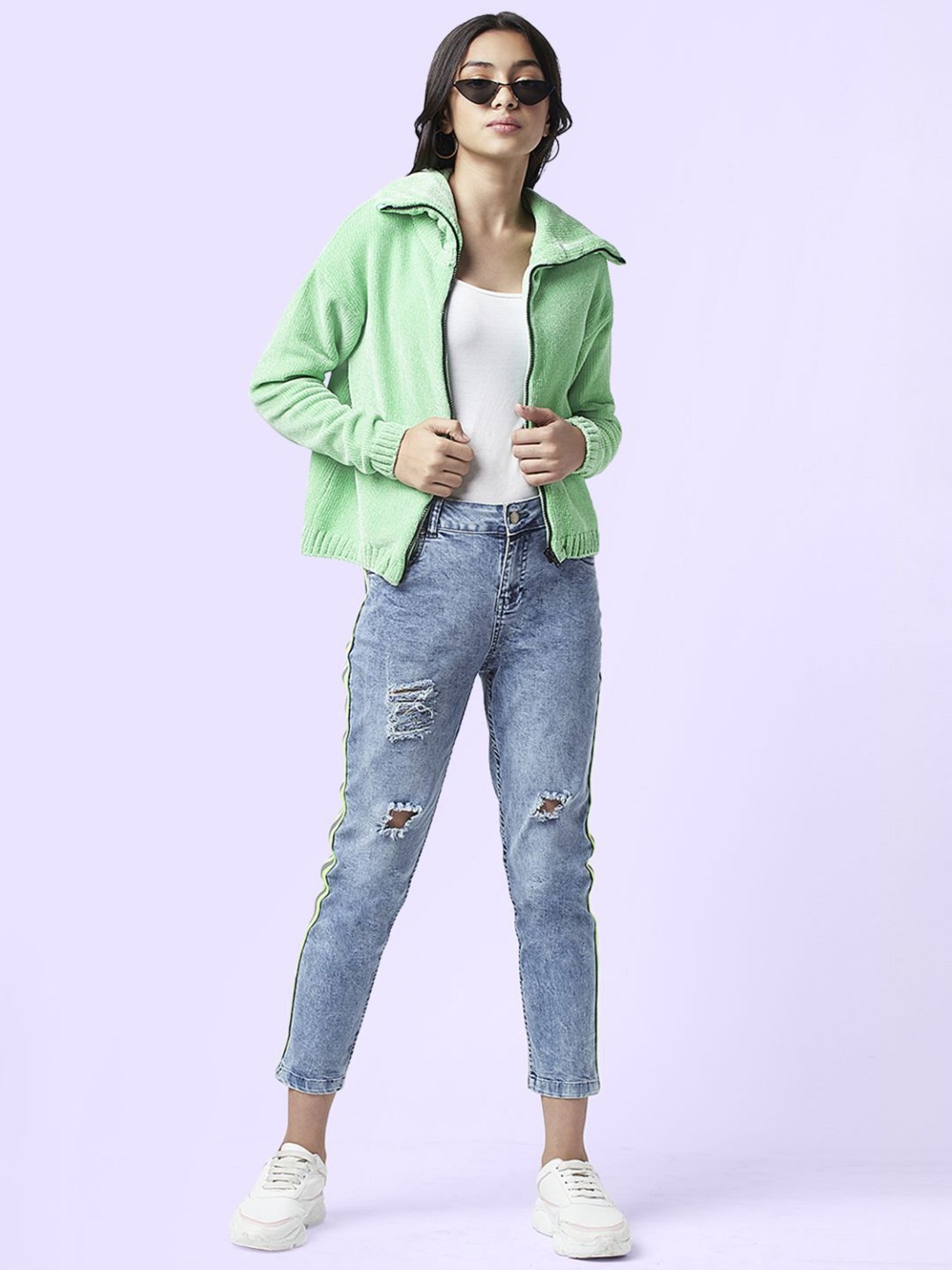 Coolsters by Pantaloons Kids Green Regular Fit Full Sleeves Sweater