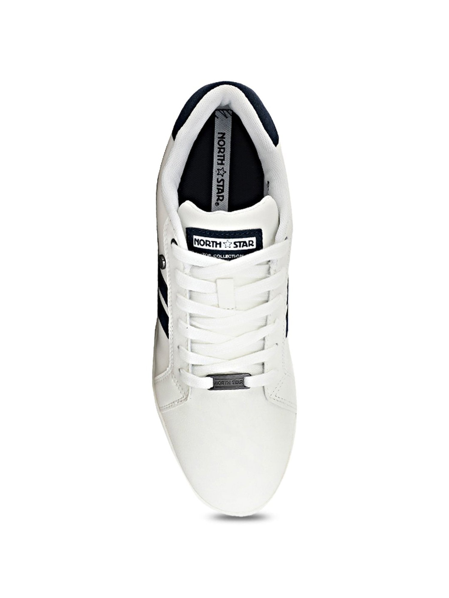 North Star by Bata Men's White Casual Sneakers