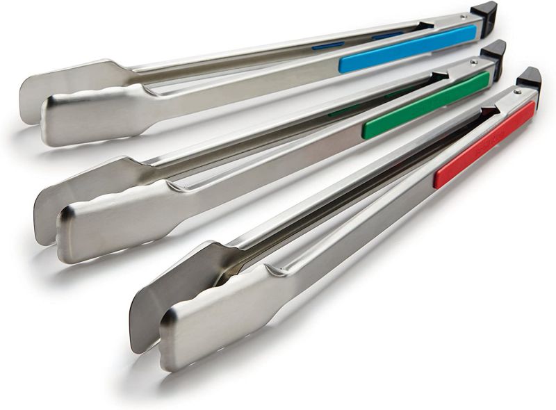 Broil King 64312 3-Pack Color-Coded Baron Grill Tong Set