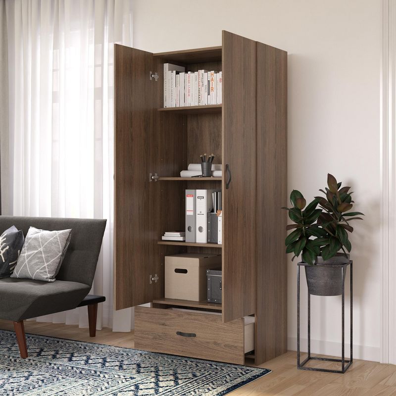 72" Daywood Kitchen Pantry Cabinet White - Room and Joy