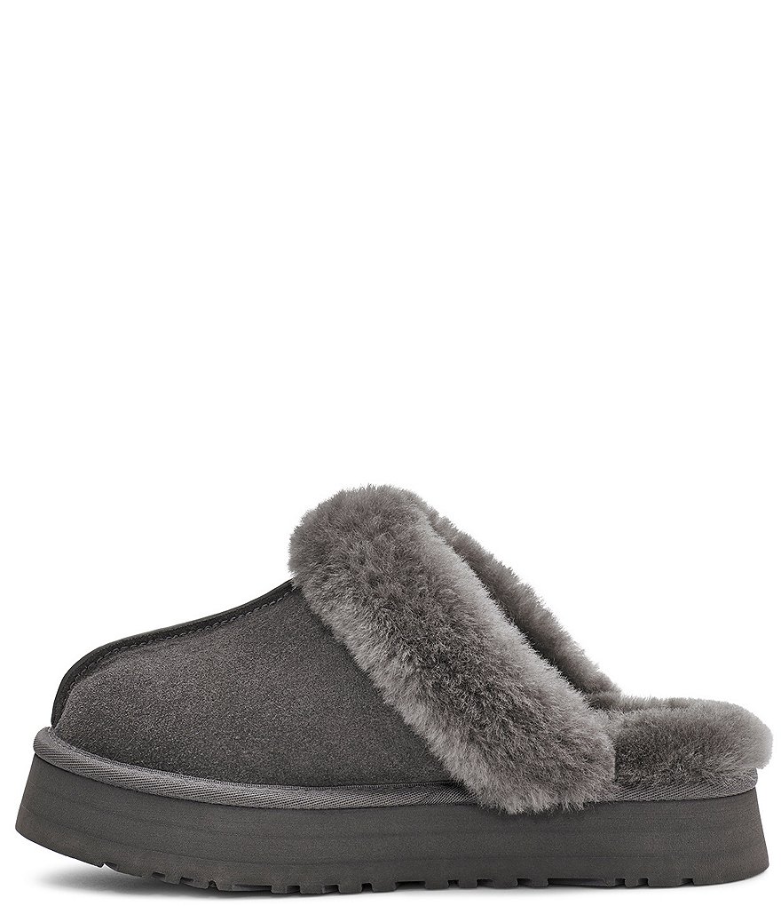 UGG&reg; Disquette Suede Fur Flatform Slides