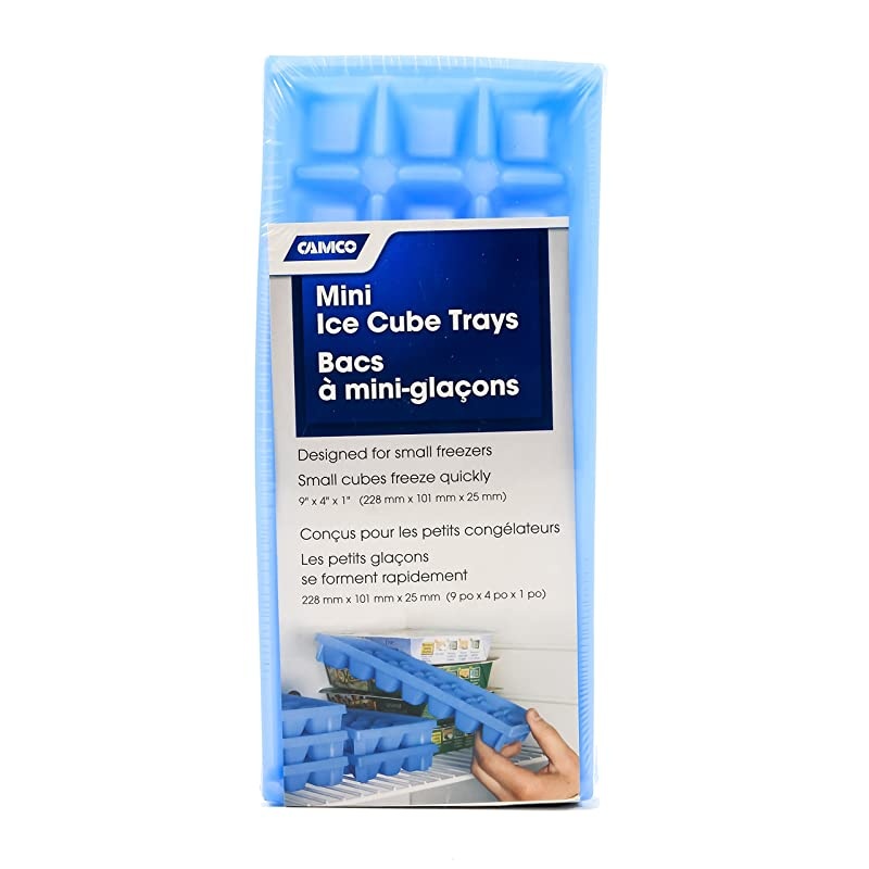 Stackable Miniature Ice Cube Tray for Mini Fridges RVMarine Dorm Small Freezers 2 Pack 44100 Blue