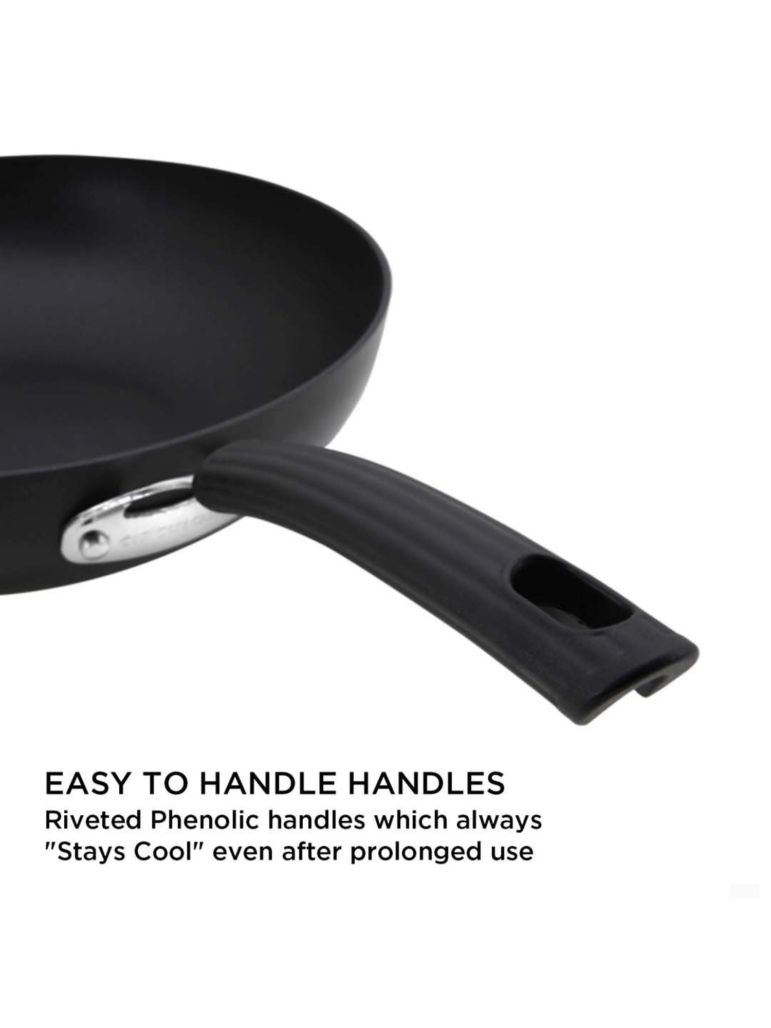 Circulon Origins 26cm Non-Stick + Hard Anodized Frypan/Skillet, Black