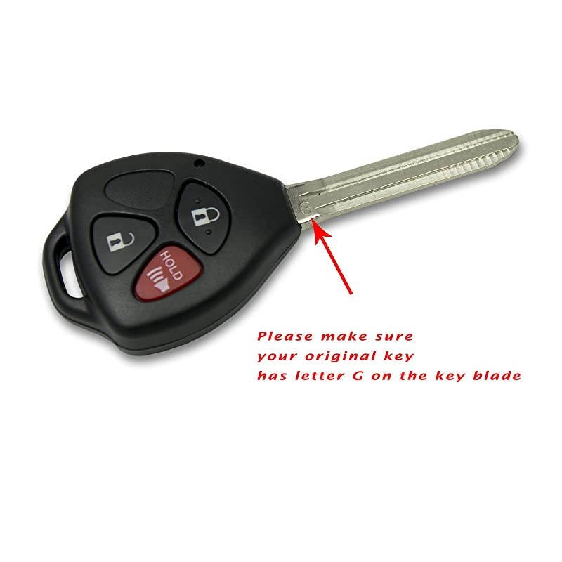 New Keyless Entry Remote Car Key for Toyota Corolla Venza Avalon GQ429T with G Chip